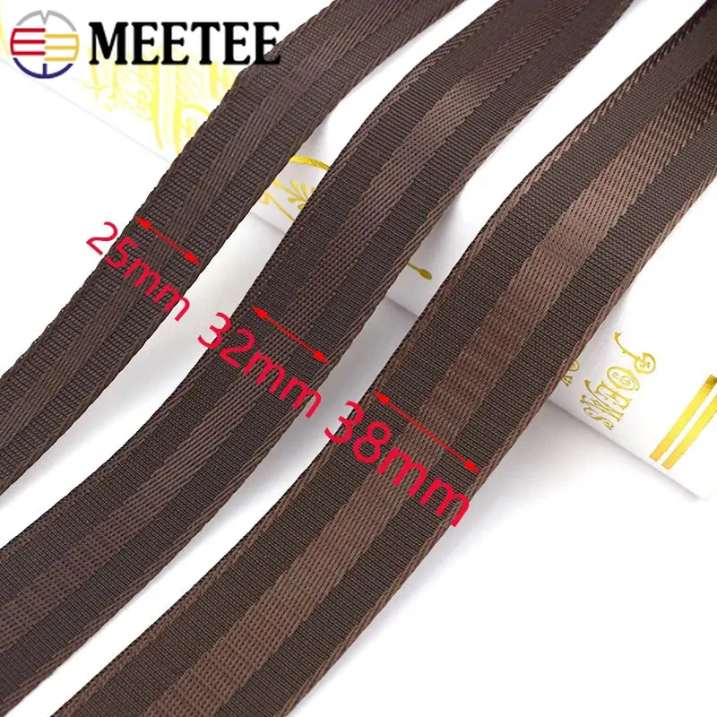 폴리에스터 나일론 웨빙 테이프 배낭 숄더백 스트랩, 안전 시트 밴드, 애완동물 의류 벨트, DIY 액세서리, 5m, 25mm, 32mm, 38mm
