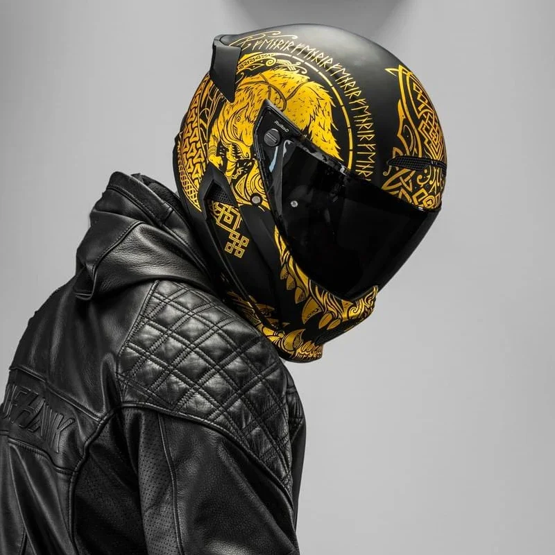 ���� Ruroc Atlas 4.0 ź�� ���� ������� ��� ECE DOT ���� Ǯ ���̽� ���̽� ��� Cascos Para Moto For Harley