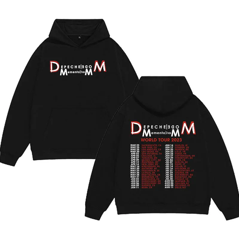 British Band Depeche Cool Mode Memento Mori World Tour 2023 Felpa Con Cappuccio Da Uomo Hip Hop Vintage Pullover Felpa Oversize Streetwear