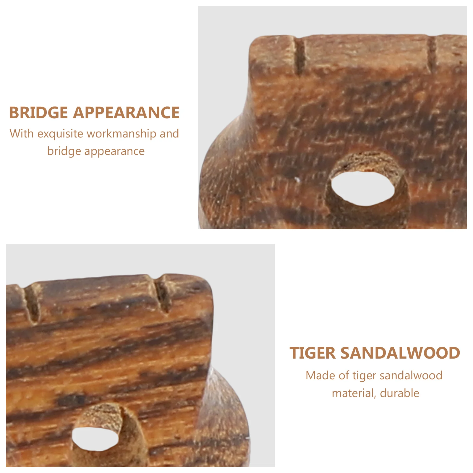 Erhu Bridge Chinese Ebony Wooden Accessories Musical Parts Violin Replacement Instrument Mandolin Balalaika Codes Tools Bridges