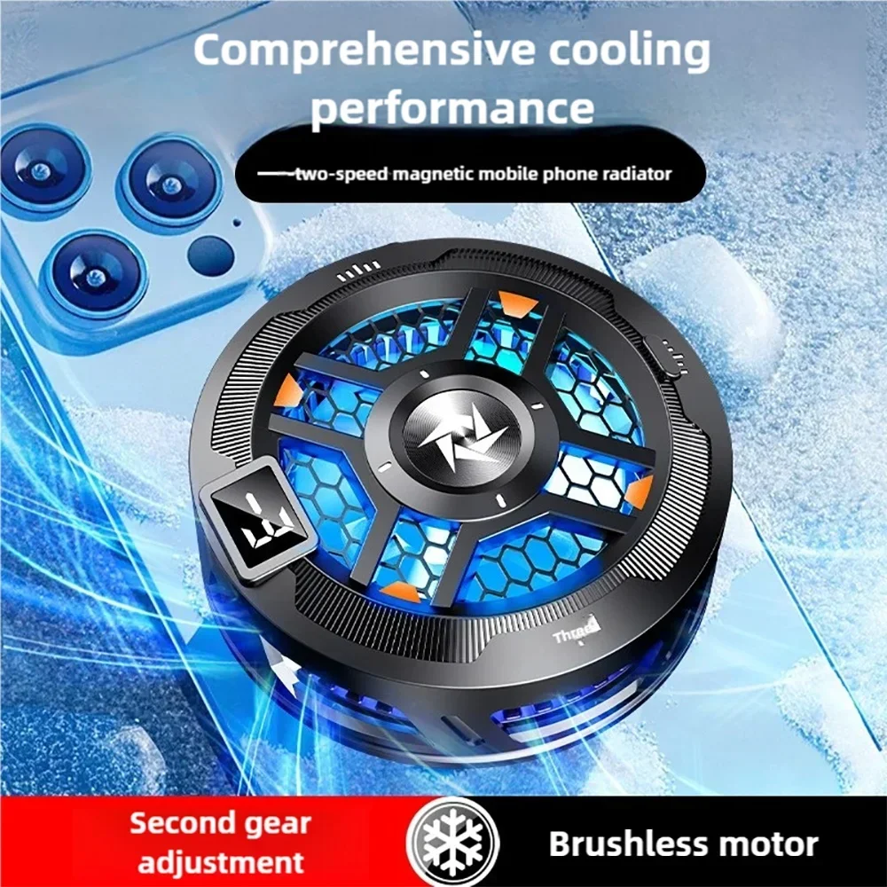 Mobile Radiator Magnetic Display Phones Cooler Back-Clip 2 in 1 Game Cooler Semiconductor Phone Cooling Tool for IOS Android