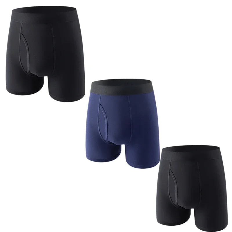 3 قطعة سراويل بوكسر رجالية مقاس كبير ملابس داخلية قطنية متوسطة الطول لـ 95-220 كجم سراويل الملاكمين مقاس كبير 8XL سراويل مريحة