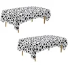 Cow Print Tablecloth Table Cover 54" X 108" Plastic Disposable Rectangle Table Cover Birthday Party Picnic Farm Animal Themed 1