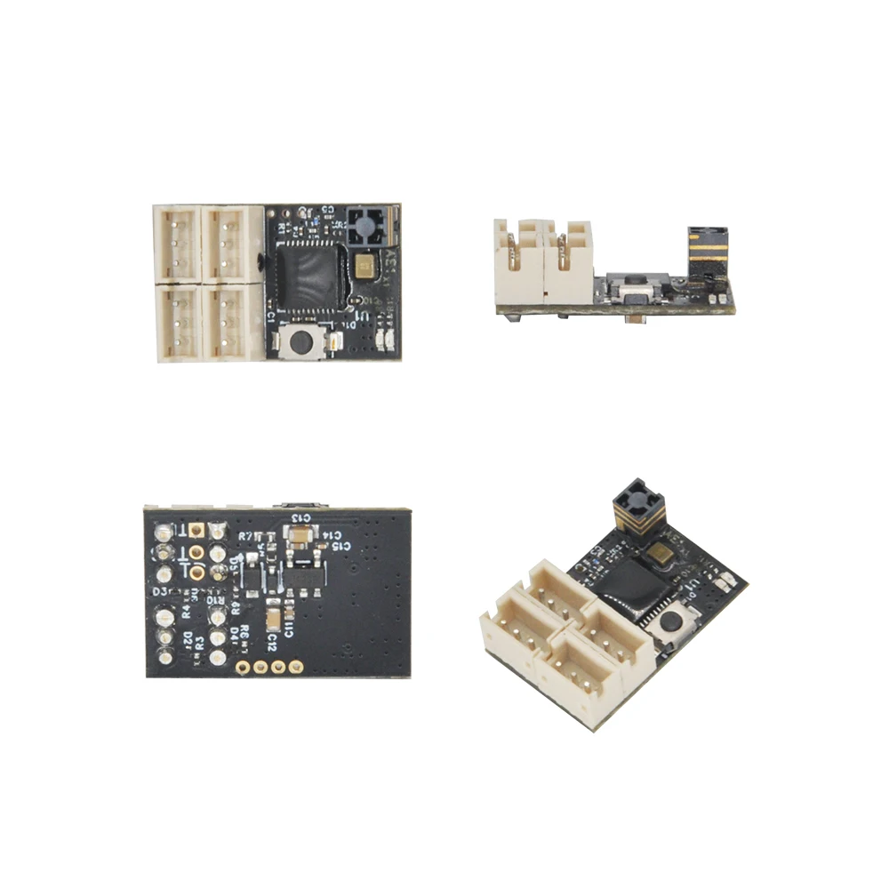 Gros plan sur le récepteur RC Mini S-FHSS HV MR4SM SBUS, étiquette et logo Futaba visibles