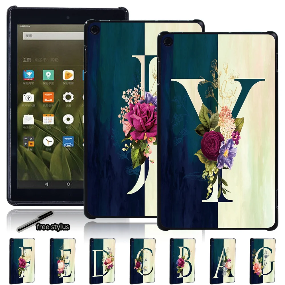 Per Fire Hd 10 Plus 11Th/Fire Hd 8 Plus 2020/Fire 8/Fire Hd 10/Fire 7 5Th 7Th 9Th 12Th Antigraffio Mezza 26 Lettere Cover Posteriore