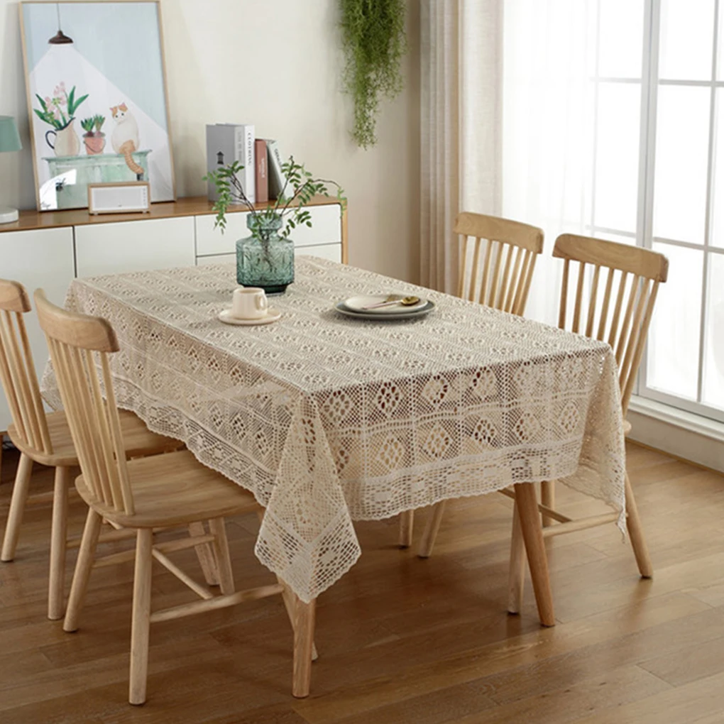 

Desk Pad Tablecloth Teapoy Mat Tables Cover Foldable Design Knitting Design Exquisite Living Decorations Dustproof