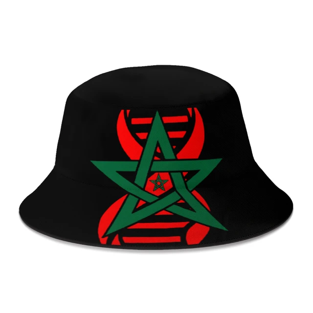 Sombrero de pescador con bandera marroquí para hombre y mujer, gorra de pescador con bandera de Marruecos, su In Dna, plegable, para exteriores, 2022 _ -
