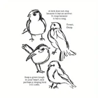 1pc Flower Letter Bird Seal Clear Stamps DIY Handbook Diary Album Scrapbooking Art Label Crafts Aesthetics Decor Rubber Stamps 4