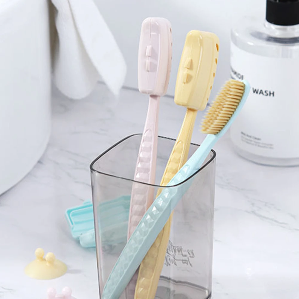 5개/팩 대형 헤드 칫솔 한국산 오리지널 칫솔 여행용 케이스 포함 성인용 숯 생분해성 구강 위생 세척