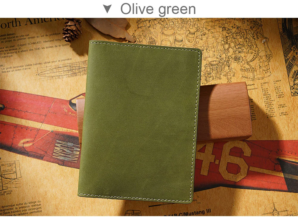 Neu eingetroffen: Reisepasshülle aus echtem gewachstem Leder, solides Kredit-ID-Kartenetui, Business-Unisex-Reisebrieftasche – Detail 9