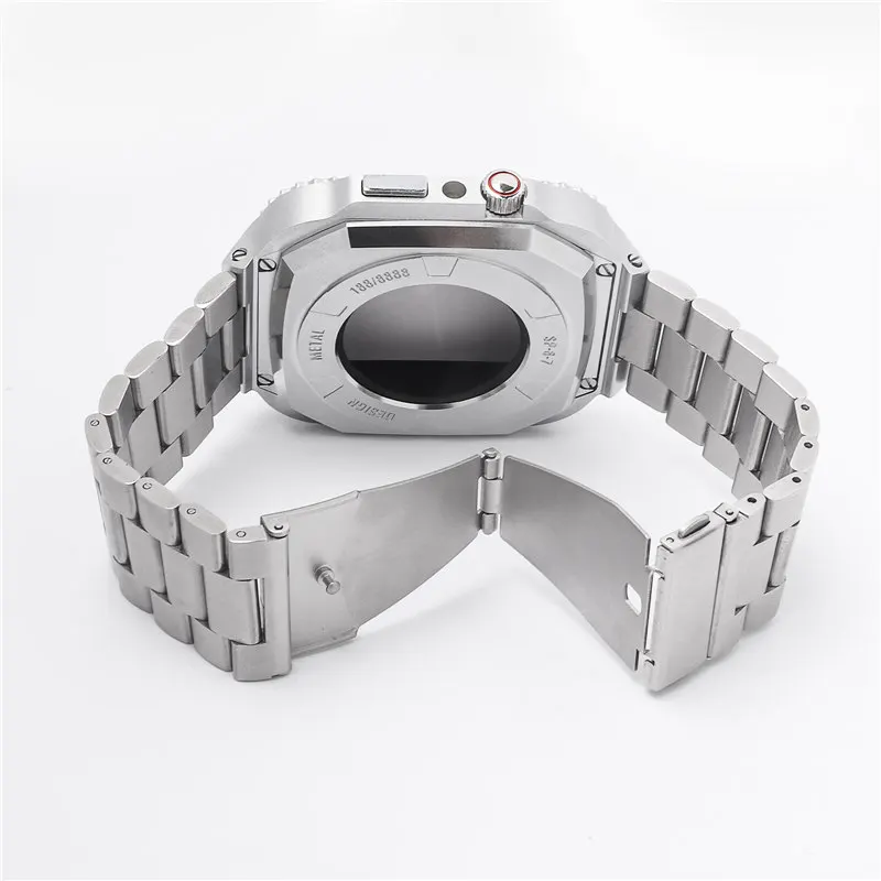 Luxury AP Metal Head Silicone Band For Apple Watch