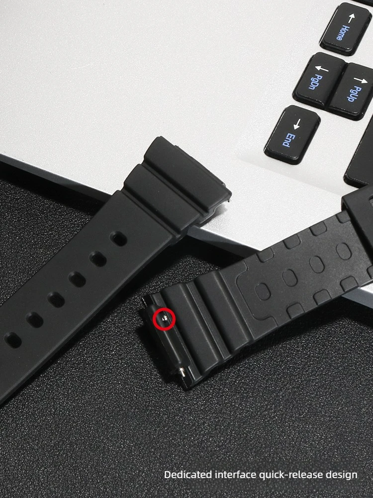 Silicone Octagonal Sports Quick-Release Watch Strap