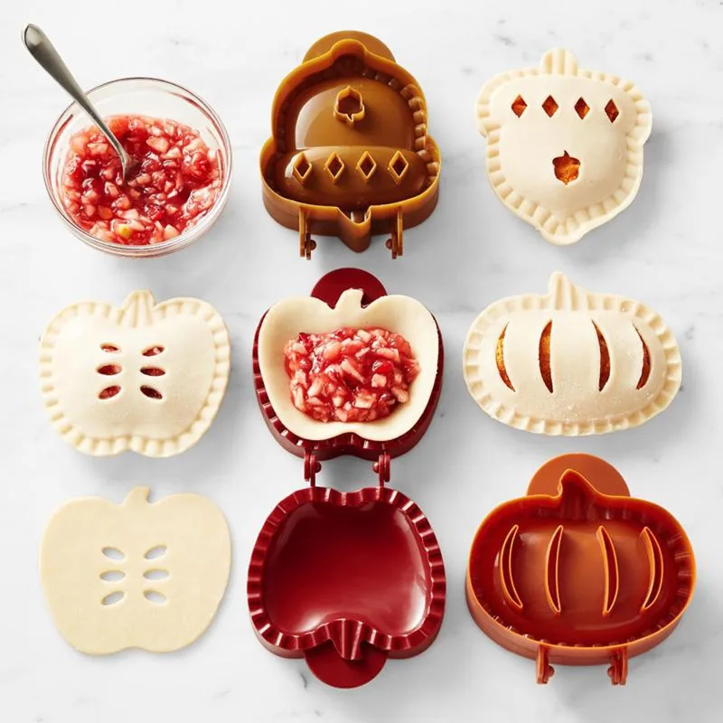 

Mini Hand Pie Molds Set Pocket Pie Mould Dough Press Mold Tools Christmas Halloween Baking Pie Molds Pumpkins Apples Hazelnuts