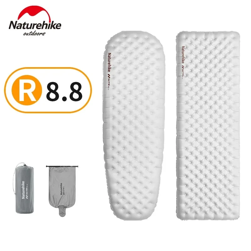Air Mattress Portable Ultralight Thicken Inflatable Sleeping Pad Cushion Travel Camping Hiking Mat High R Value Naturehike R8.8 inflatable mattress camping mattress