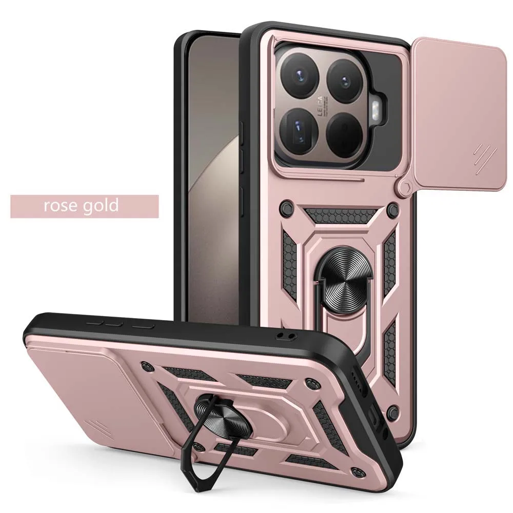 Reinforced Slide Lens Protector Armor Case with Ring Cover