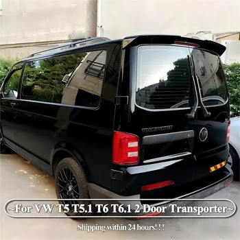 2 Pezzi Spoiler Posteriore per Tetto Auto per Volkswagen VW T5 T5.1 T6 T6.1 2 Porte Transporter, Kit Carrozzeria Tuning in ABS Nero Lucido