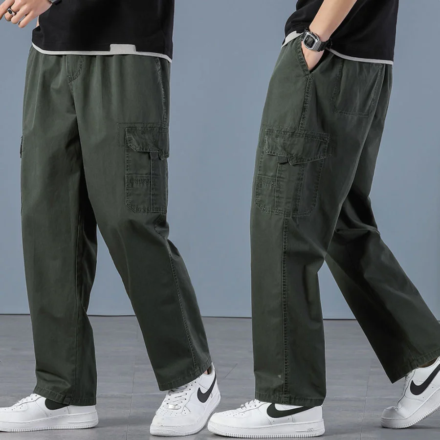 

Men's Cargo Pants Mens Casual Multi Pockets Military Large Size Tactical Pants Men Outwear Army Straight Autumn Tactical Pants