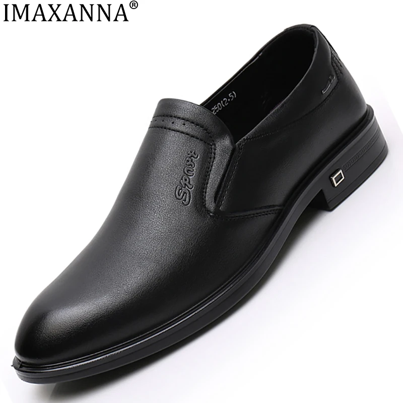 

IMAXANNA Men's Leather All-match Men's Shoes Breathable Casual Shoes Business Formal Shoes For Men Zapatos Hombre