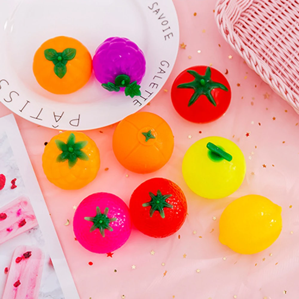 

Creative fruit soft glue toy pinch ball students vent ball night market stalls children's fun pinch music