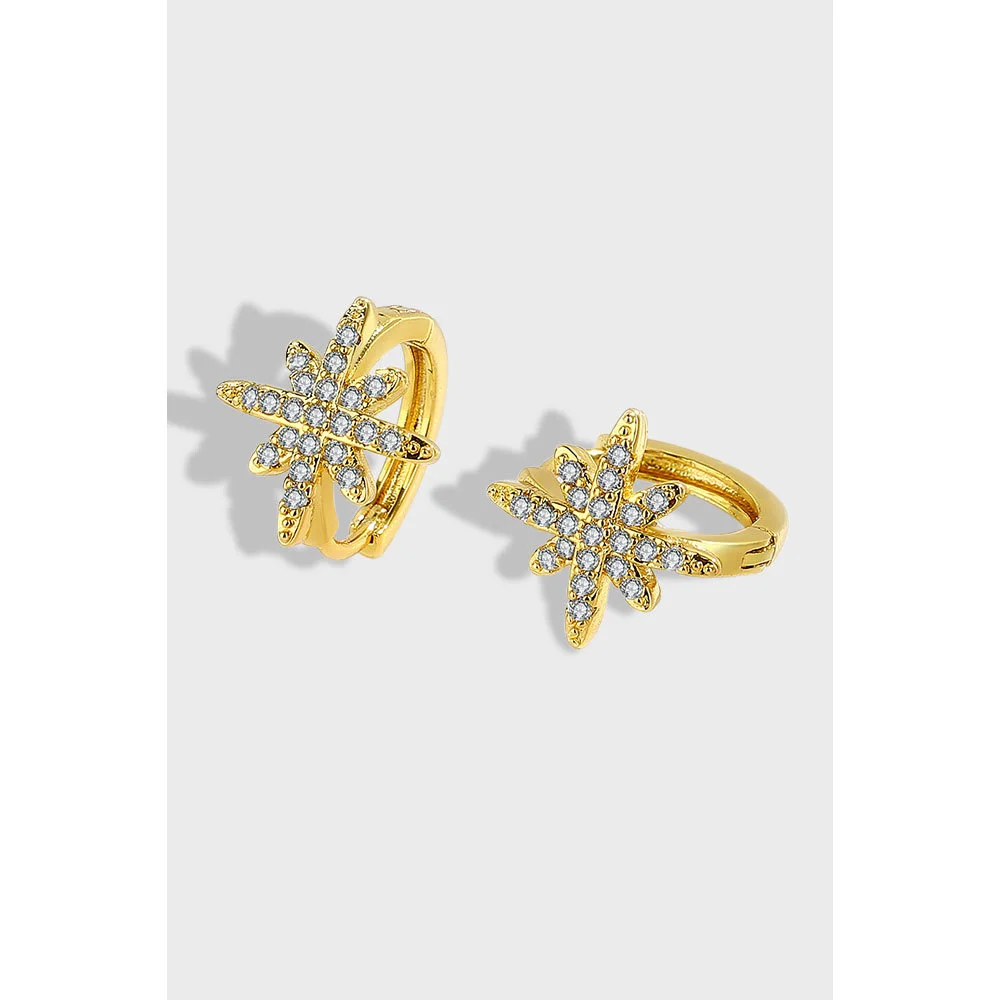 

New S925 Silver Star Ear Clip Women's Korean Edition Small Fresh Diamonds Shining Sweet Temperament Jewelry