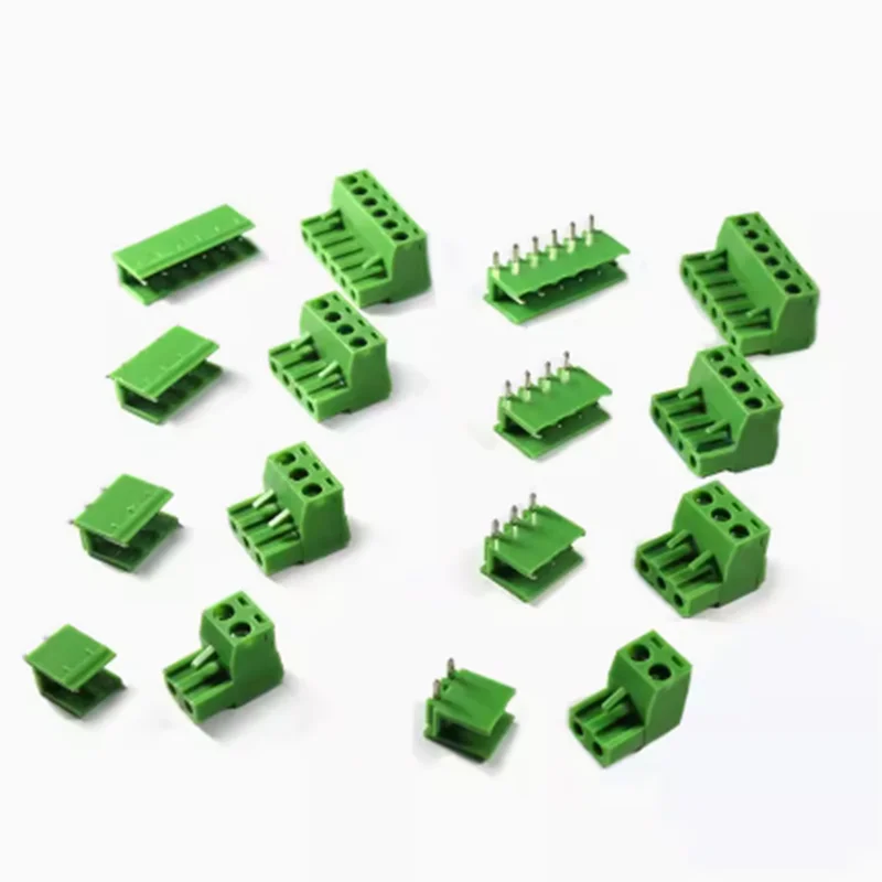 5-Pair 2EDG PCB Screw Terminal Block Connector - Right Angle/Straight Pin Header Plug Socket