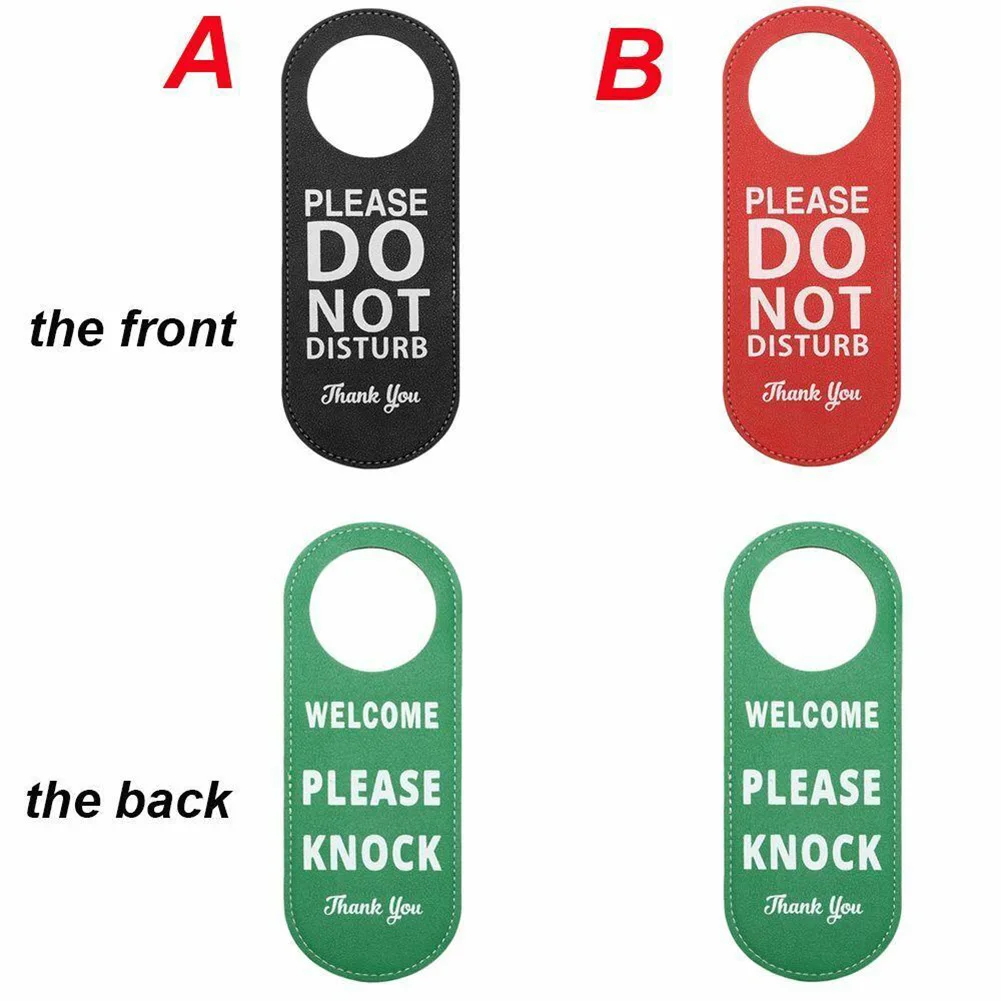 

Hanger Tags Label Door Sign Do Not Disturb Bar Hotel Mall Beautiful Black+green Hanging Tag Leather 22.5*8.5cm