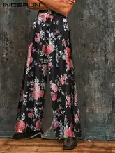 

INCERUN 2022 New Men Hot Sale Printed Pantalons Loose Comfortable Stylish Male Streetwear High-waisted Wide-leg Long Pants S-5XL