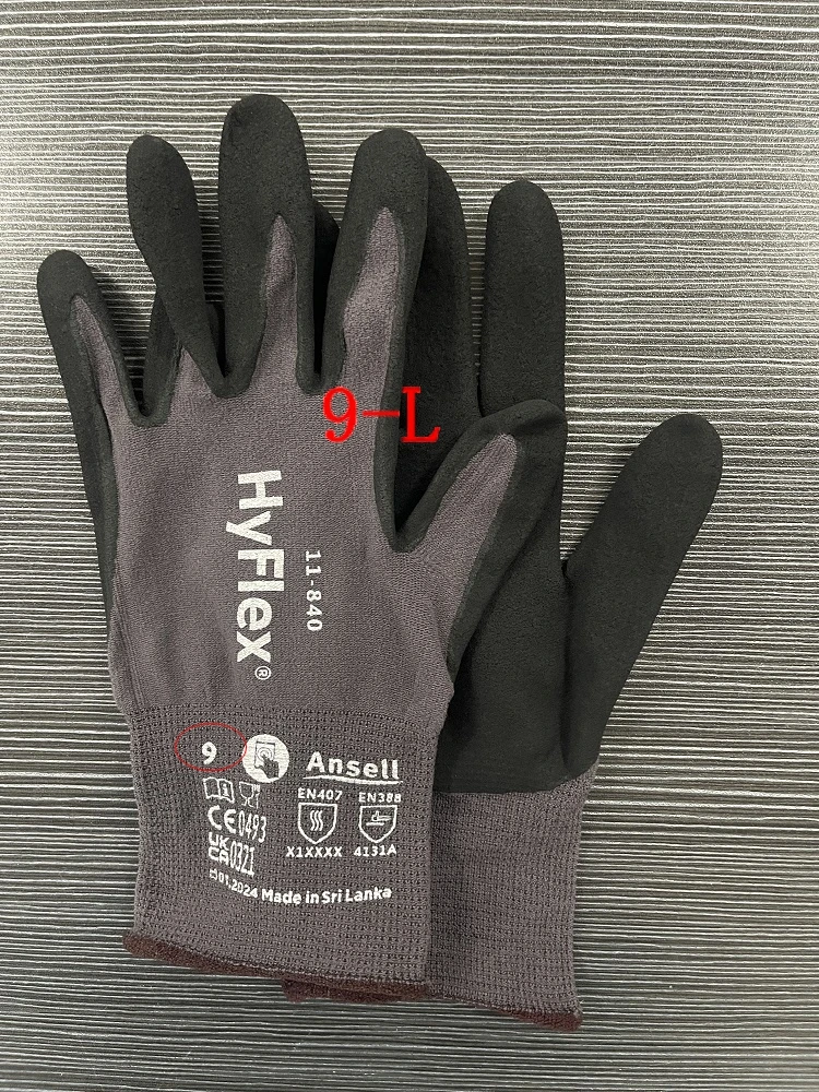 Ansell Hyflex 11 801 Nitrile Gloves 6 7 10 11/ 12 PAIR Ansell Hyflex 11 801 Nitrile Gloves 6 7 10 11/ 12 PAIR