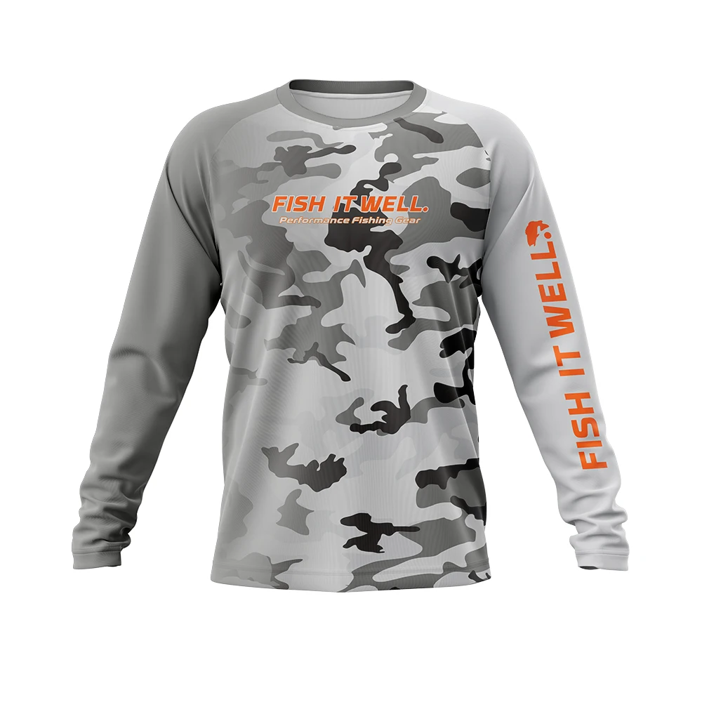 Summer Fishing Men's Long Sleeve Performance Shirt 50+ UPF Protection Quick Dry Tops Lightweight Thin Breathable Outdoor Shirts fly fishing clothes