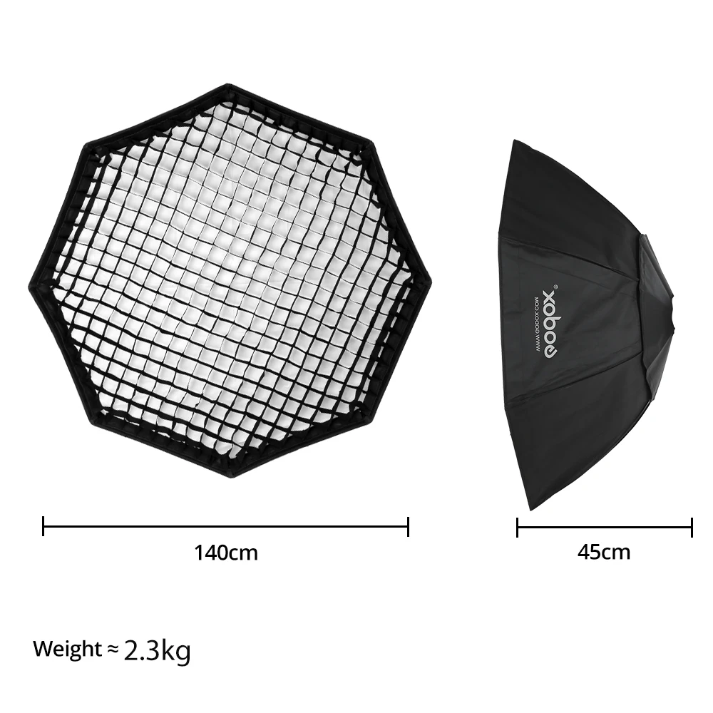 고독스 95cm 120cm 140cm 소프트박스 옥타곤 허니콤 그리드 소프트박스 보웬스 마운트 스튜디오 플래시용