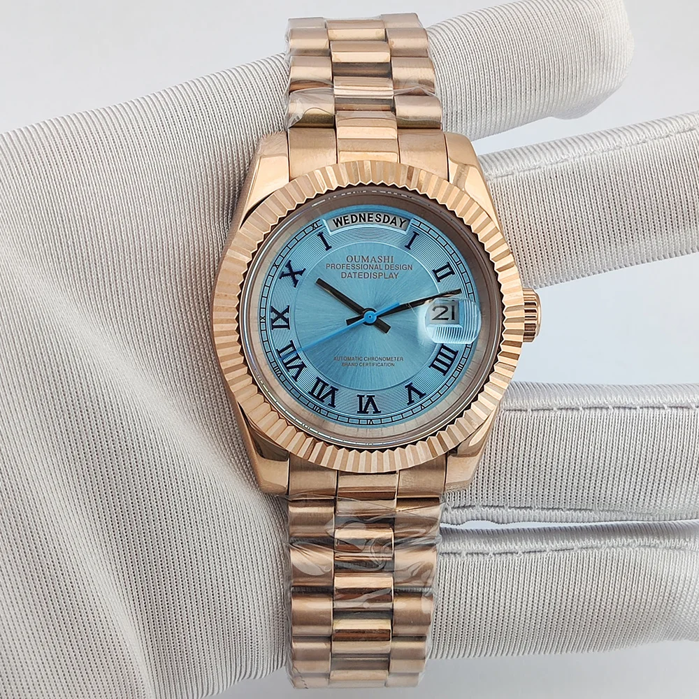 Watch Accessories 29mm Dial Suitable for Miyota 8285 Movement Double Calendar Case Blue Luminous Or No Luminous Mod Sterile Dial