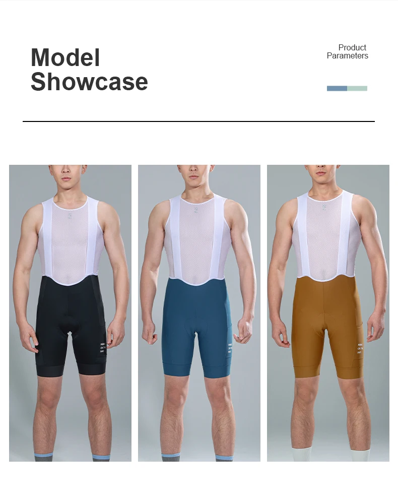 INBIKE Herren Radfahren Trägerhose 3D Gepolsterte MTB Bike Shorts Hosen Mann Rennrad Hosen Fahrrad Shorts Strumpfhosen UV Schutz – Detail 6