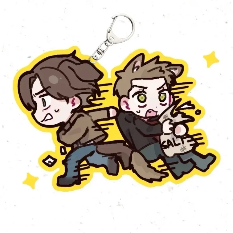 Portachiavi Anime Supernatural Versione Q, Ciondolo per Borsa in Acrilico Kawaii, Accessori Ornamentali, Regalo Accattivante - immagine 3