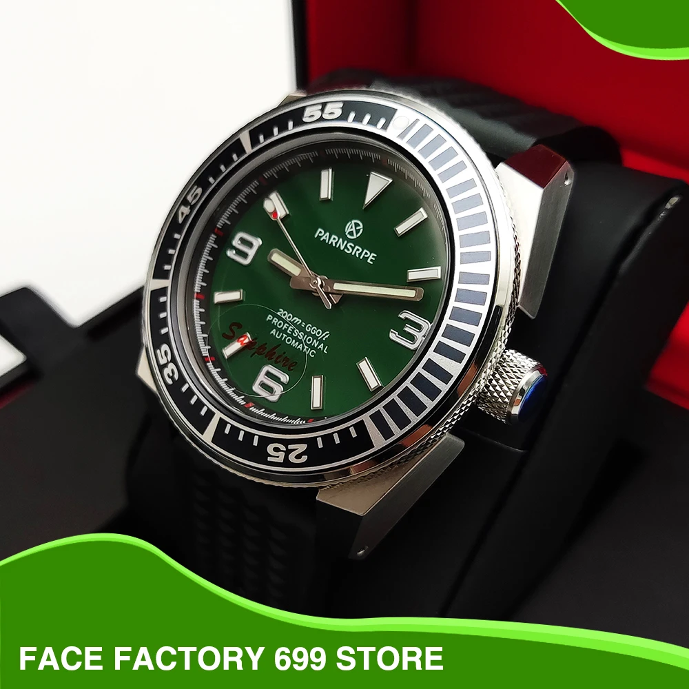

Latest luxury digital luminous men's watch NH35A automatic mechanical watch sapphire glass waterproof screw handle