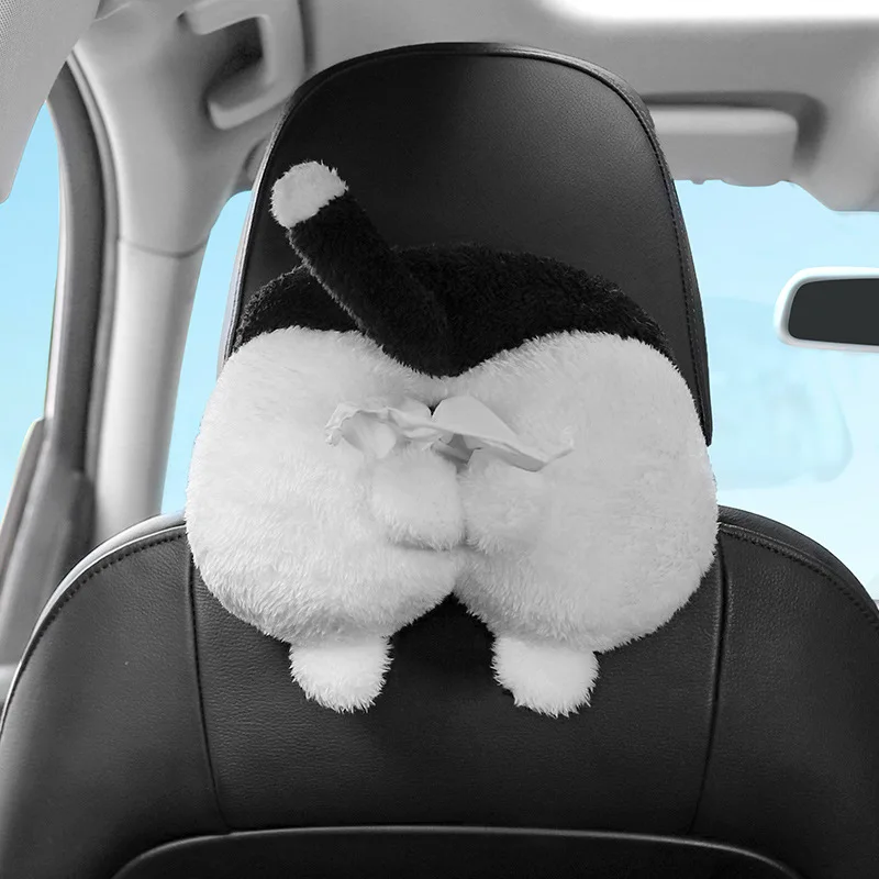 Funny Corgi Butt Tissue Box Holder Creative Cartoon Tissue Bag Car Pendants Children'S Gifts Car Tissue Holder Decorations 2