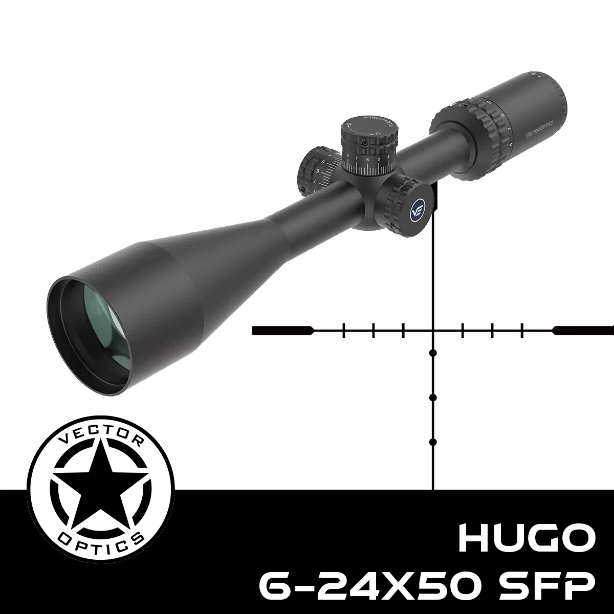 Vector Optics Hugo 6-24x50 Hunting Riflescope 1 Inch 25.4mm