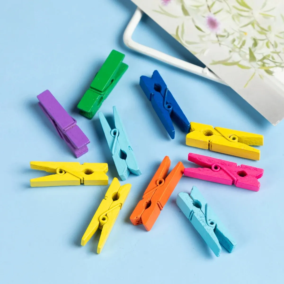 Mini Natural Wooden Clips Photo Clips Clothespin 30/35/40mm 7/10/15Pcs wooden clips
