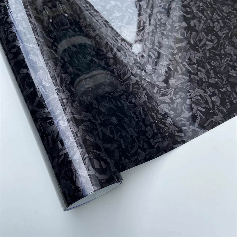 Car Sticker Glossy Black Forged Carbon Fiber Vinyl Car Wrap Ghost Camo Self Adhesive DIY Styling Interior Stickers For Motorcycle Wrapping