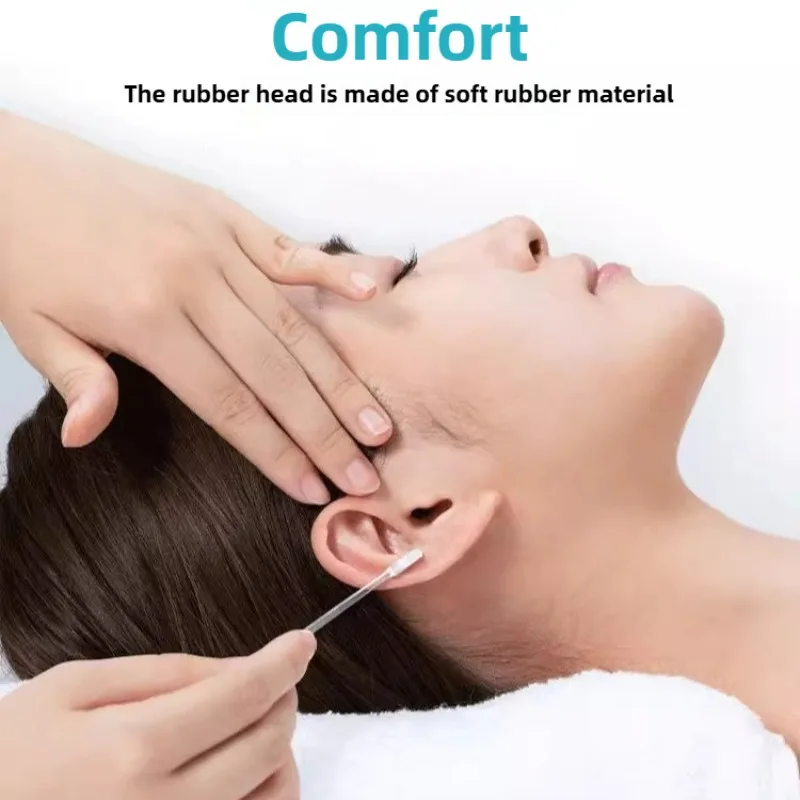 24/48PCS Reusable Silicone Ear Wax Remover Sticky Ear Pick Adhesive Ear Cleaner Tool with Soft Round Edges Dropshipping