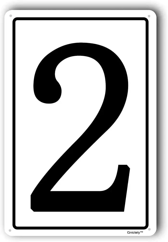 Number Signs,Metal Sign Numbers,Outdoor Signs,Parking Signs 2 Metal Aluminum