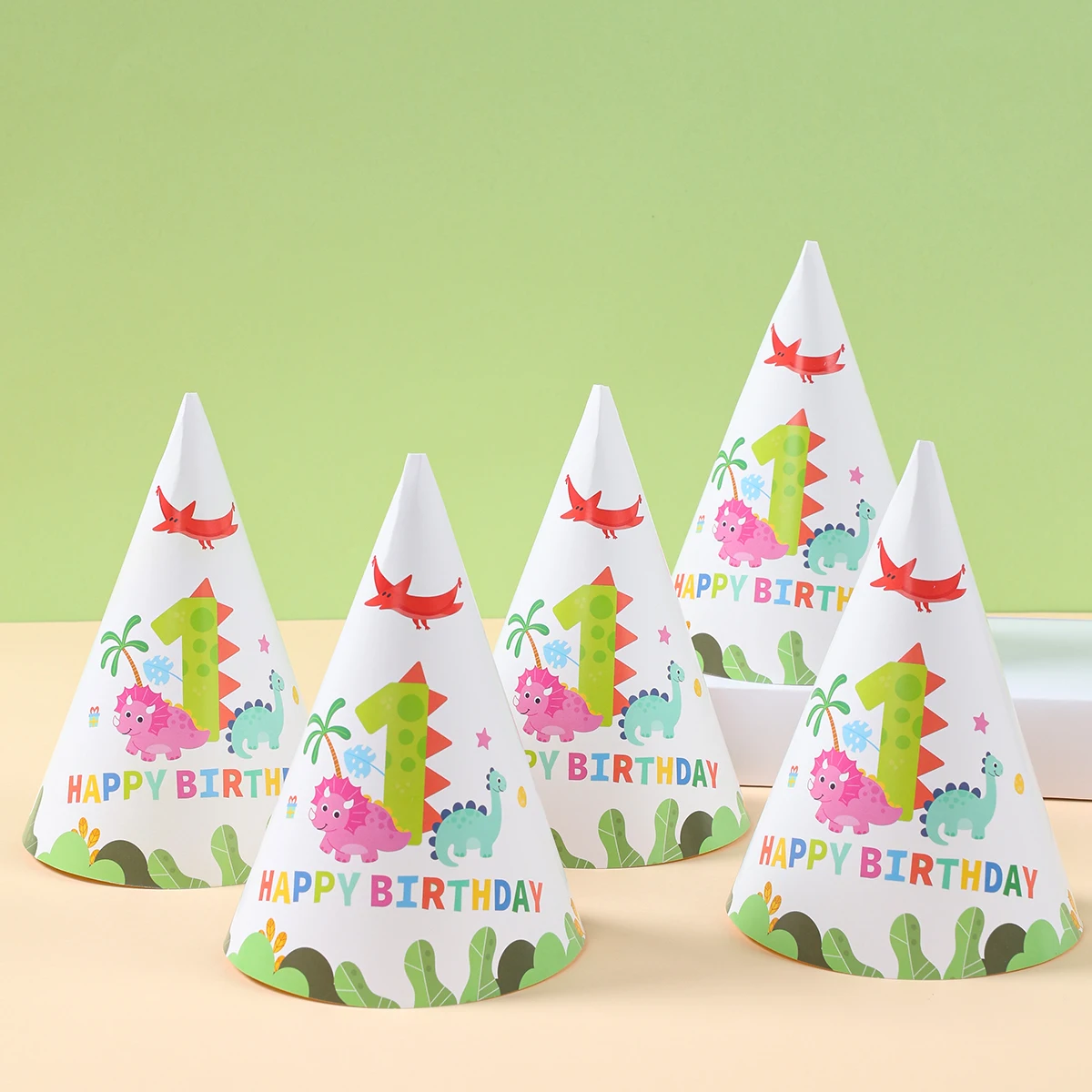 Jungle Dinosaur Theme Party Paper Hat Birthday Supplies For Kids Boys Carnival Hat Party Hat
