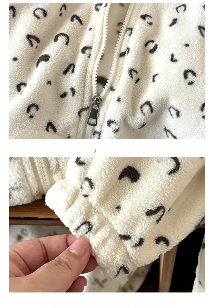 Koreanische Kinder Mädchen Plüsch Fleece Cartoon Homewear Outfits 0-8Y Teenager Junge Herbst Winter Warme kinder Top und Bottom Kleidung set – Detail 2