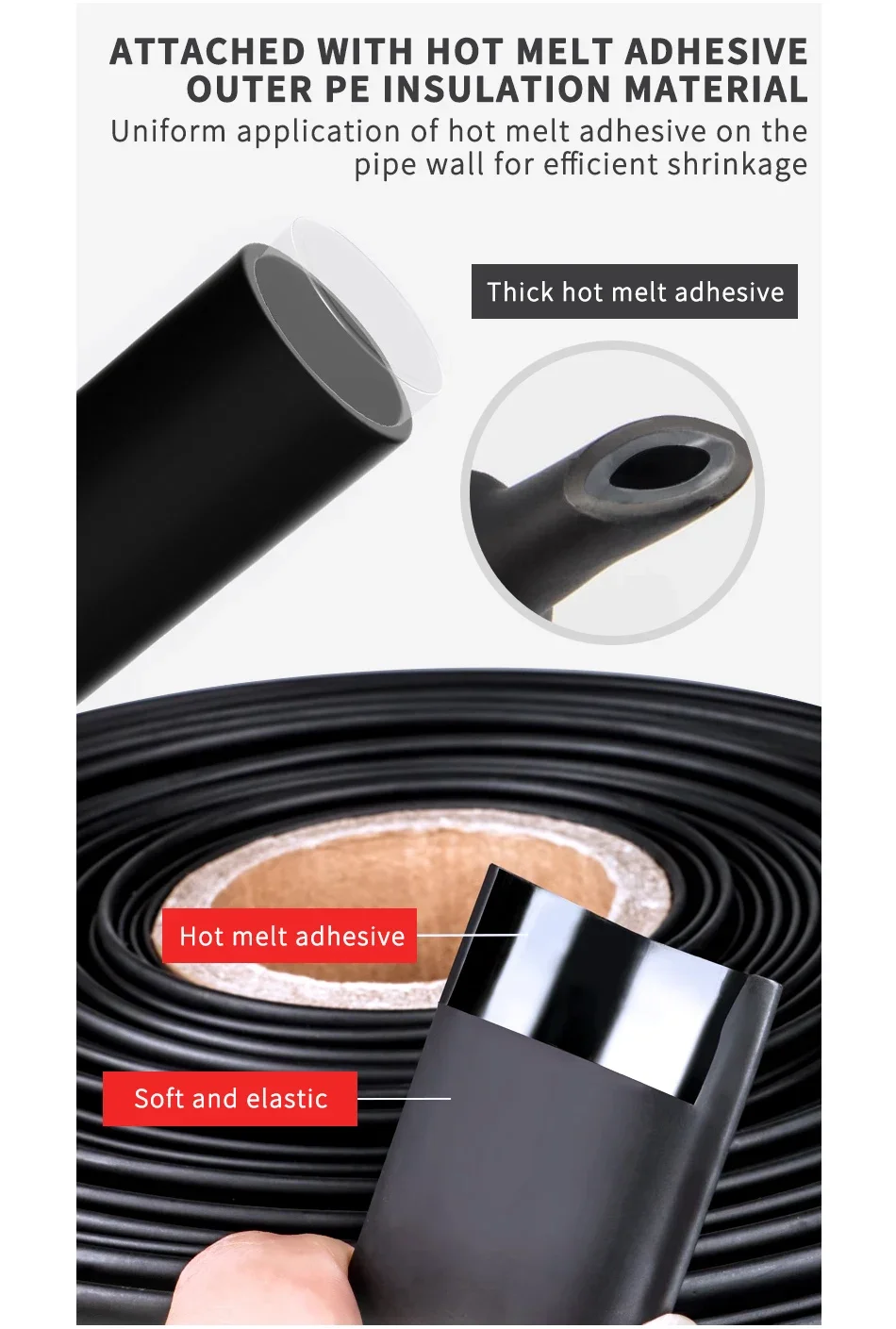 Heat Shrink Tube com cola, Polyolefin Shrinking
