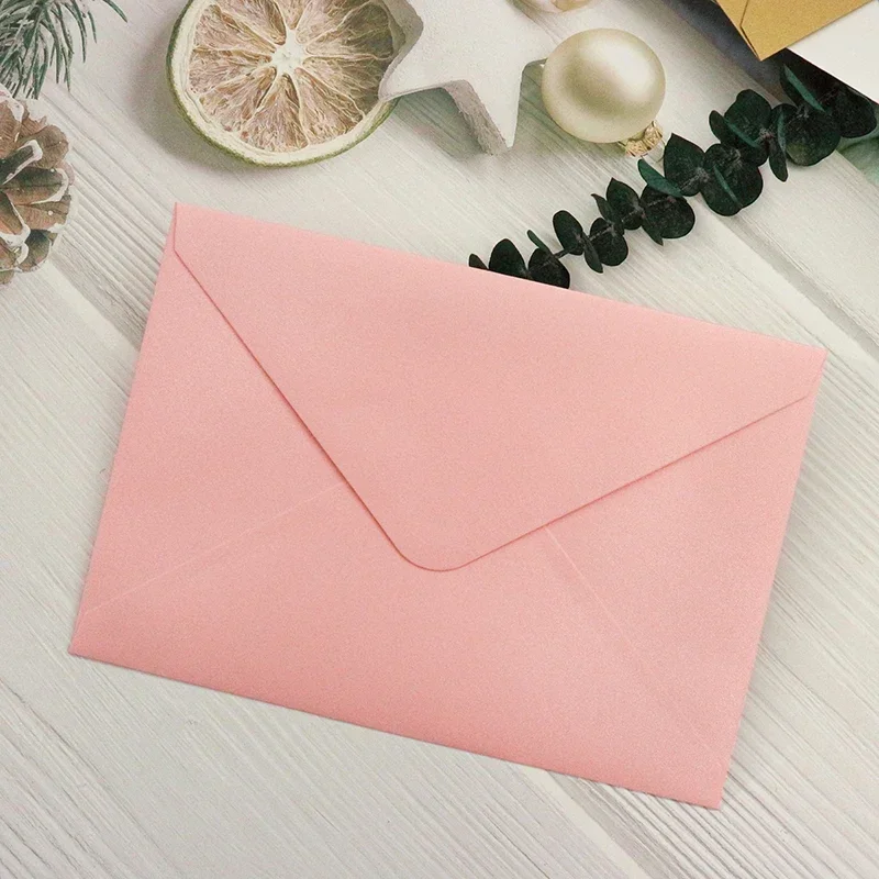 Kraft Paper Envelopes Mini Envelopes 50pcs/lot 19.5x13.8cm for Invitations Stationery Postcards Card Packaging Bags 120g Paper Storage Wedding Business