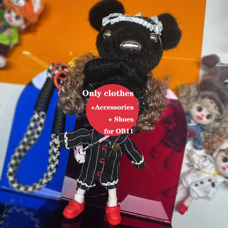 ob11 clothes obitsu 11 clothing Doll Mini Cute Dress Suit Set BJD Clothes for 1/12 Dolls Kids Handmade DIY Gift Toy Accessories