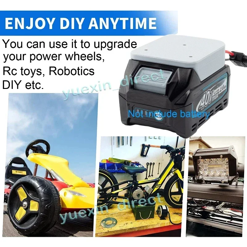 

Power Wheels Adaptor for Makita 40V Li-ion Battery Power Mount Connector DIY Adapter Dock Holder 14AWG