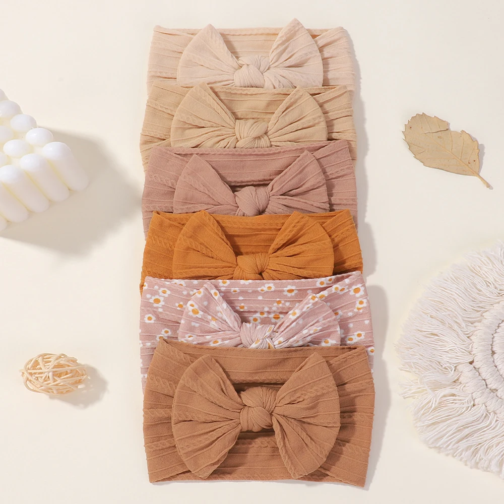 3Pcs Baby Headband Set - Solid Color Bow Hair Accessories for Newborns