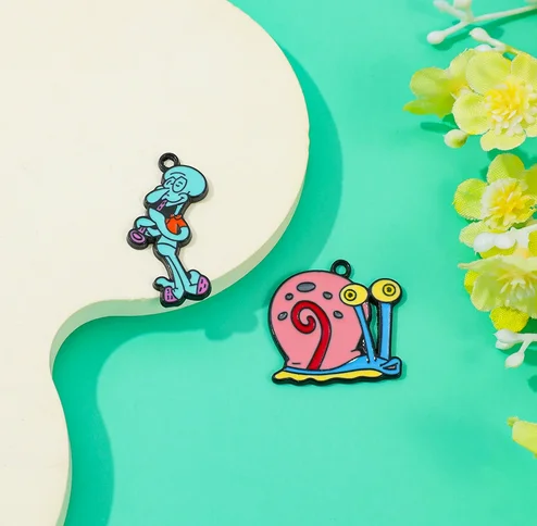 Cartoon Anime Cute Enamel Charms Pendants Set for DIY Jewelry & Crafts - Pack of 10