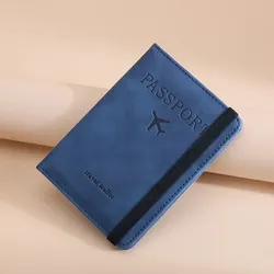 Luxury RFID-Blocking Passport Wallet - Premium PU Leather Travel Essential (DEEP BLUE)