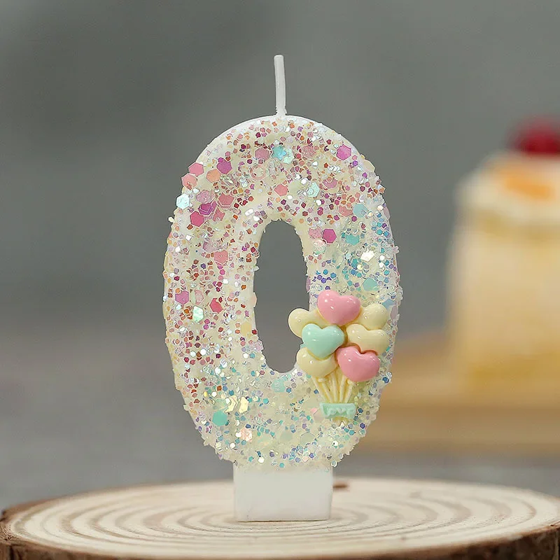 Creative Number 0-9 Candle Digital Candles Birthday Candle Cake Topper Colour Changing for Girl Birthday Party Decoration